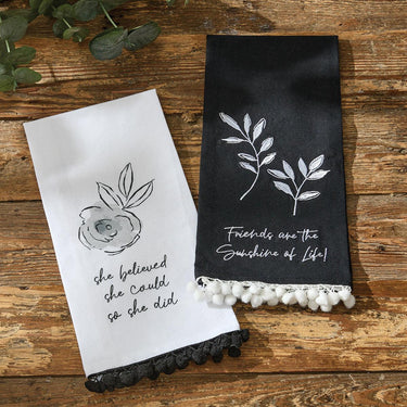 She Believed She Could Decorative Dishtowels - Set of 6 Park Designs - The Fox Decor